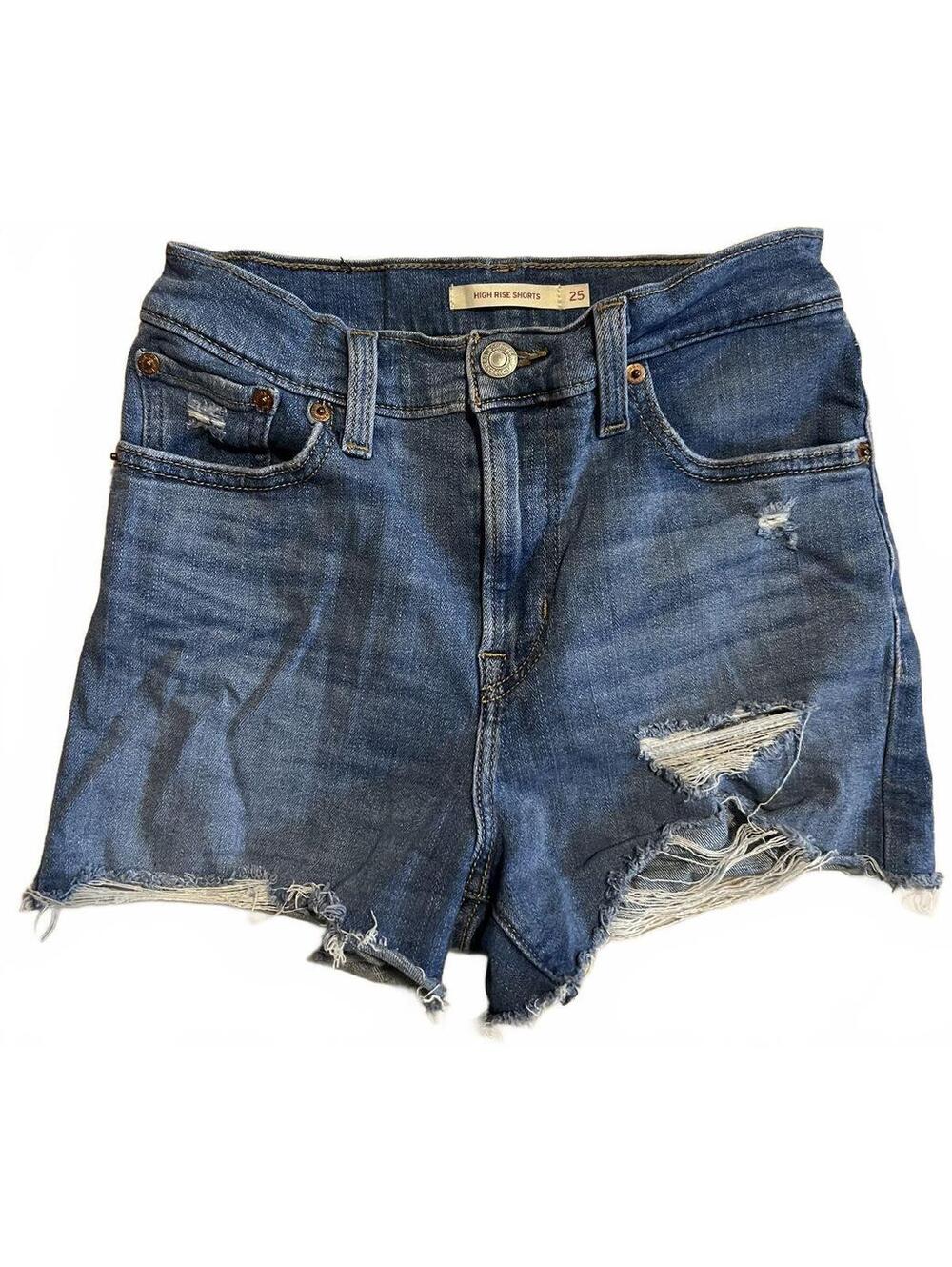 Levi's High Rise Denim Shorts Size 25